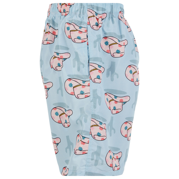 Men Swimming Trunks Beach Shorts SwimSuit Pockets Mesh Lining, Cowboy Hat, NEW - Picture 4 of 6